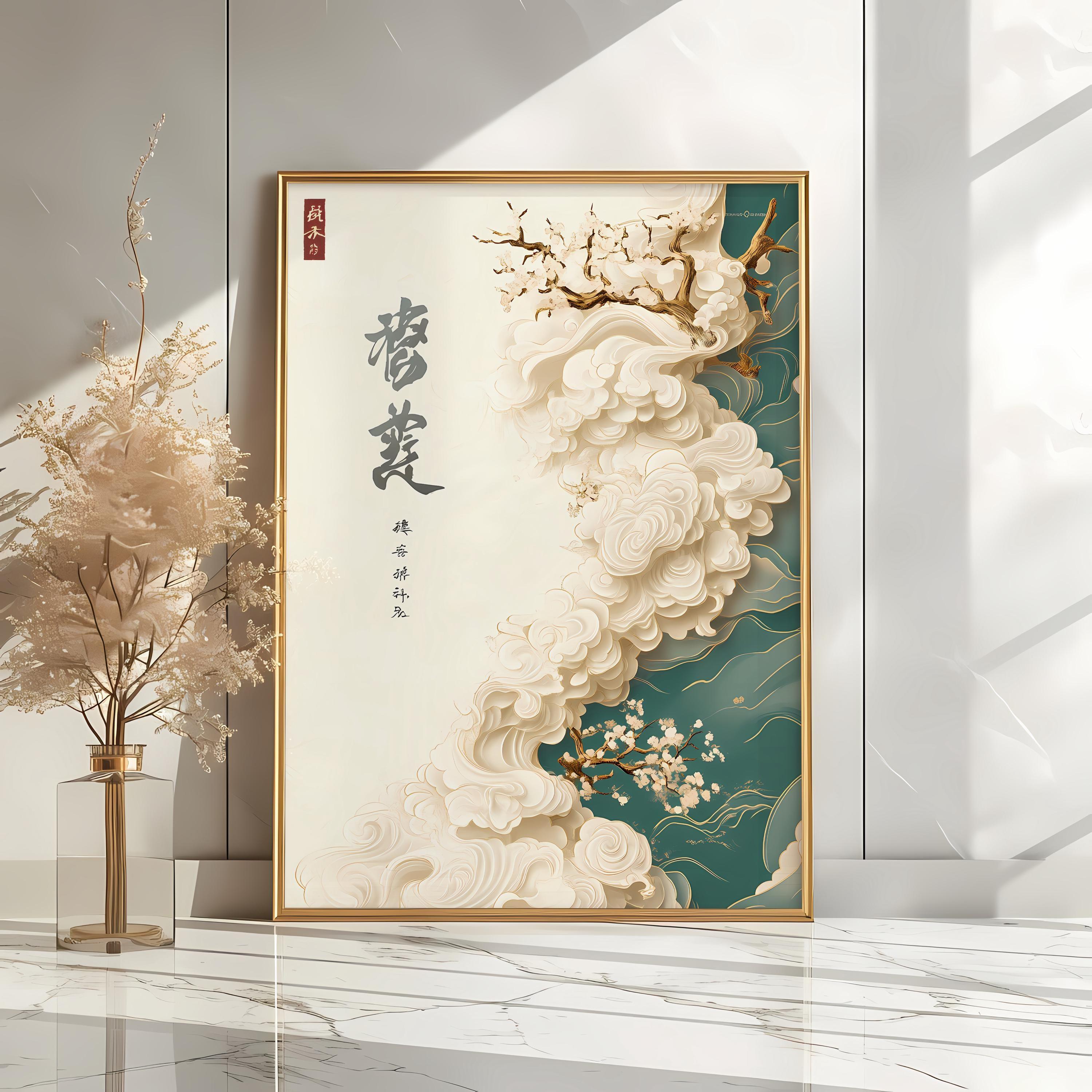 Japanese Abstract Floral Limited Edition Posters (No Frame) Japanese Abstract Floral Limited Edition Posters (No Frame)