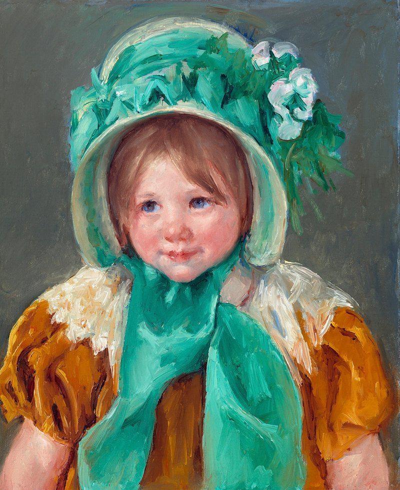 Mary Cassatt Little Girl Big Hat Art Child Portrait Impressionist Style Vintage Trending Style Poster (No Frame) Mary Cassatt Little Girl Big Hat Art Child Portrait Impressionist Style Vintage Trending Style Poster (No Frame)