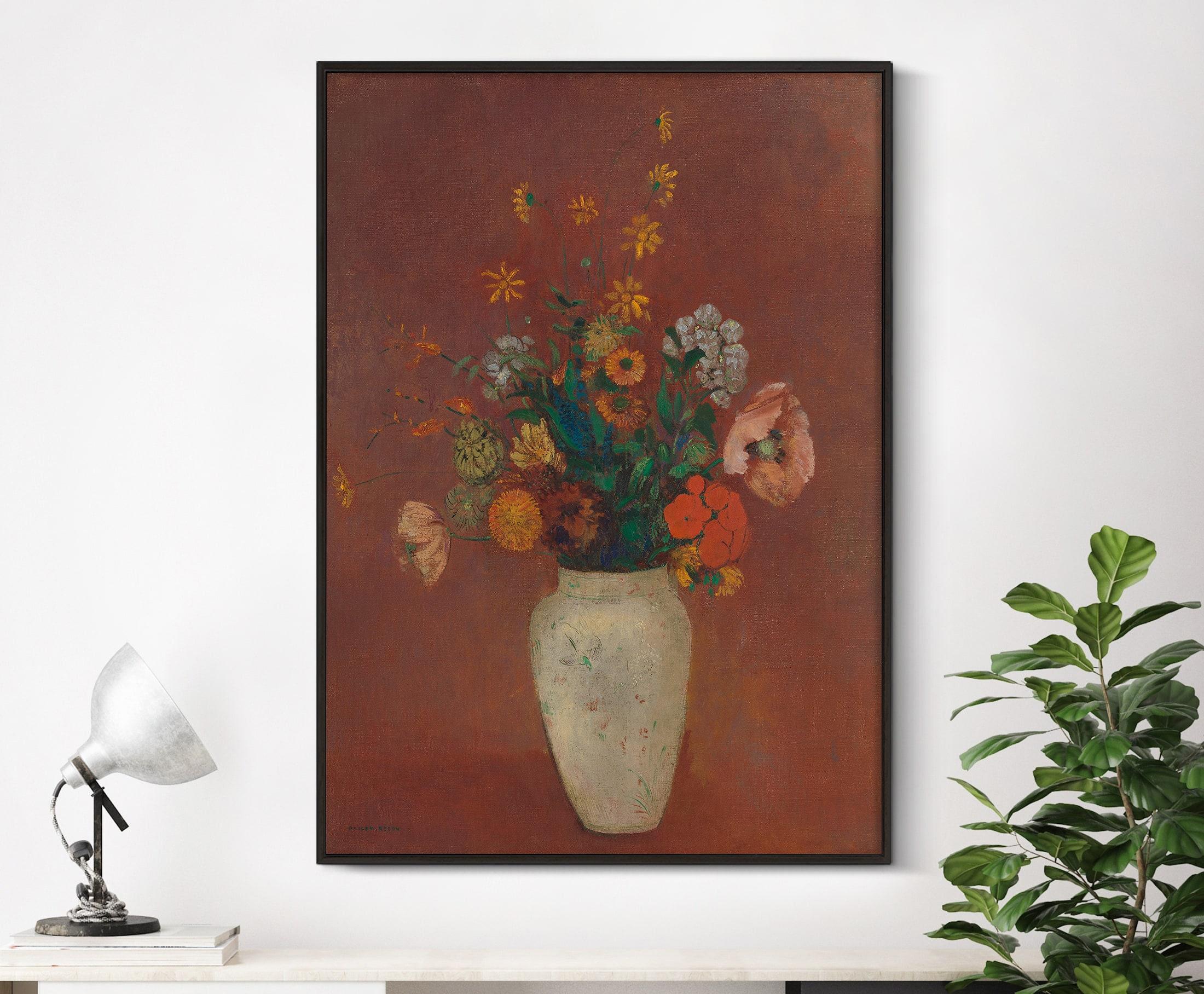 Odilon Redon Bouquet In A Chinese Vase 1914 Vintage Farmhouse Awesome Poster (No Frame) Odilon Redon Bouquet In A Chinese Vase 1914 Vintage Farmhouse Awesome Poster (No Frame)