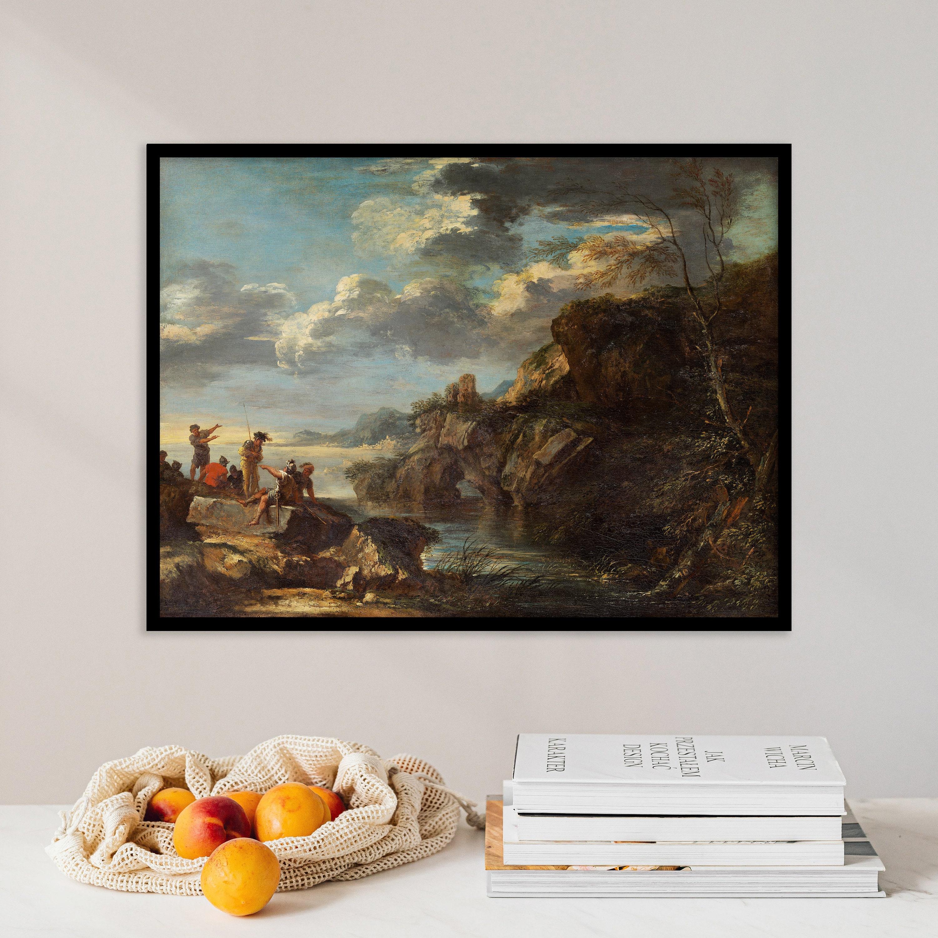 Salvator Rosa Bandits On A Rocky Coast 1660 Baroque Cloudy Sky Landscape Awesome Poster (No Frame) Salvator Rosa Bandits On A Rocky Coast 1660 Baroque Cloudy Sky Landscape Awesome Poster (No Frame)