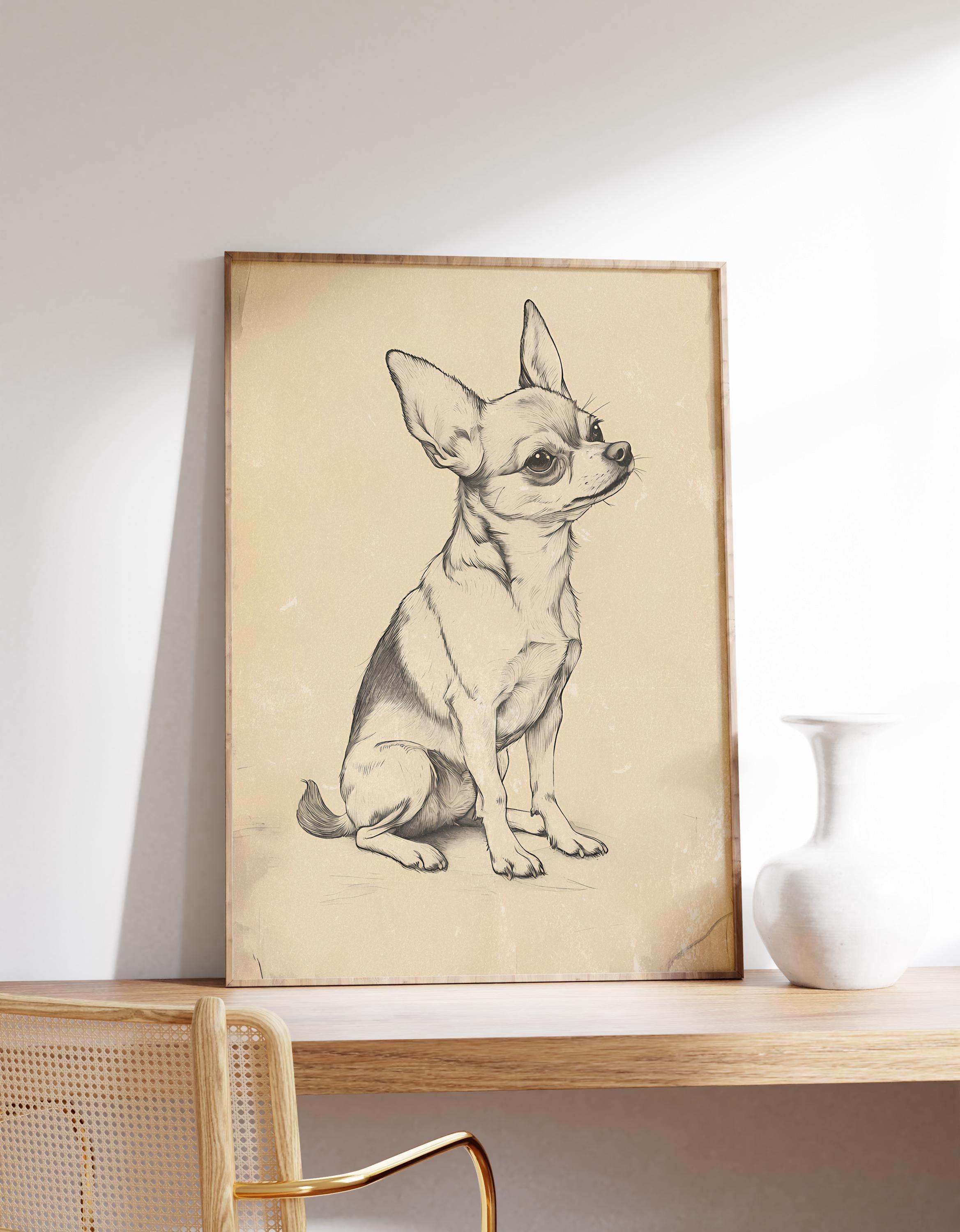 Vintage Chihuahua Dog Awesome Poster (No Frame) Vintage Chihuahua Dog Awesome Poster (No Frame)