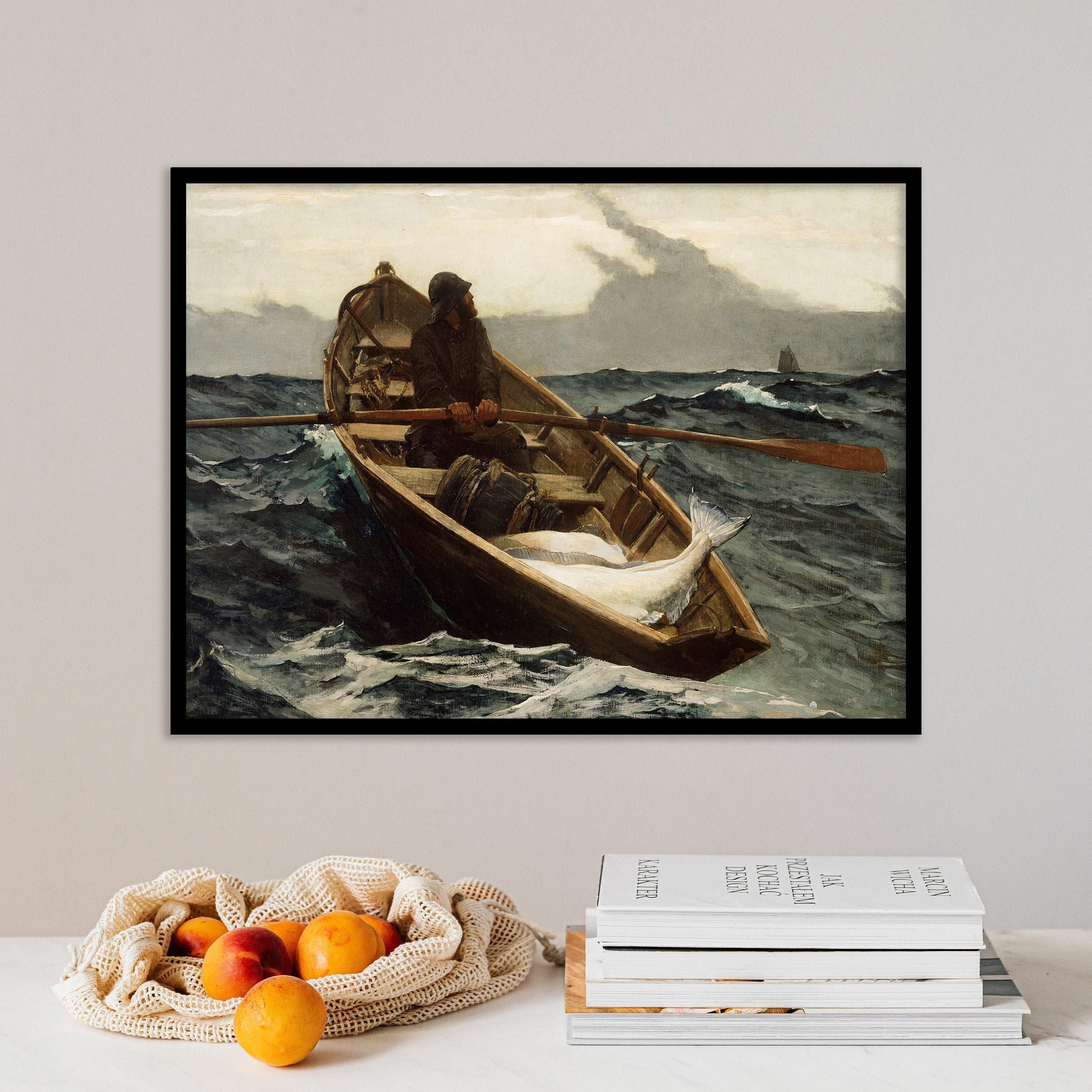 Winslow Homer The Fog Warning 1885 Trending Style Poster (No Frame) Winslow Homer The Fog Warning 1885 Trending Style Poster (No Frame)