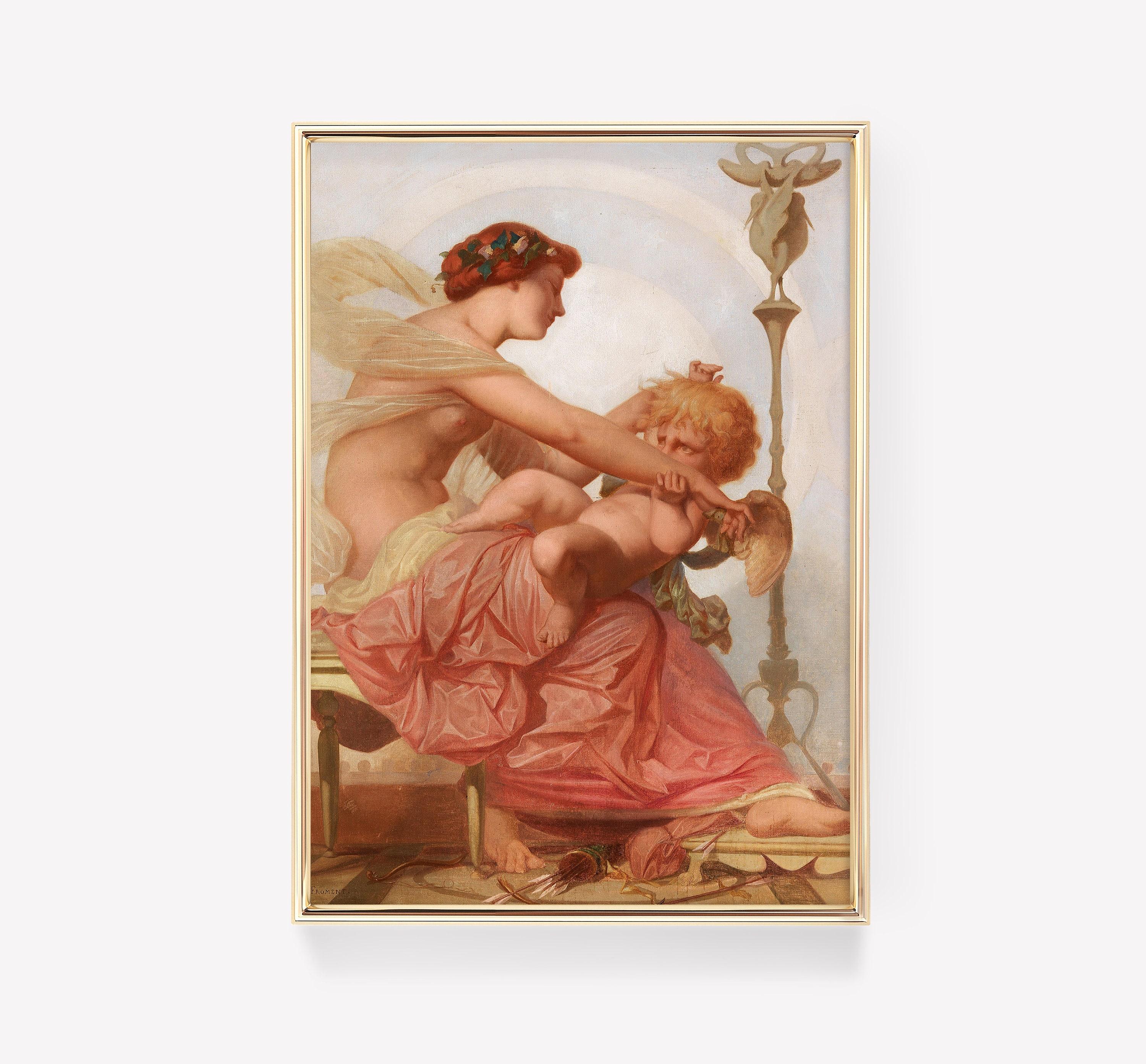 Eugene Froment Delormel Cupid And Psyche 1879 Vintage Trending Style Poster (No Frame)