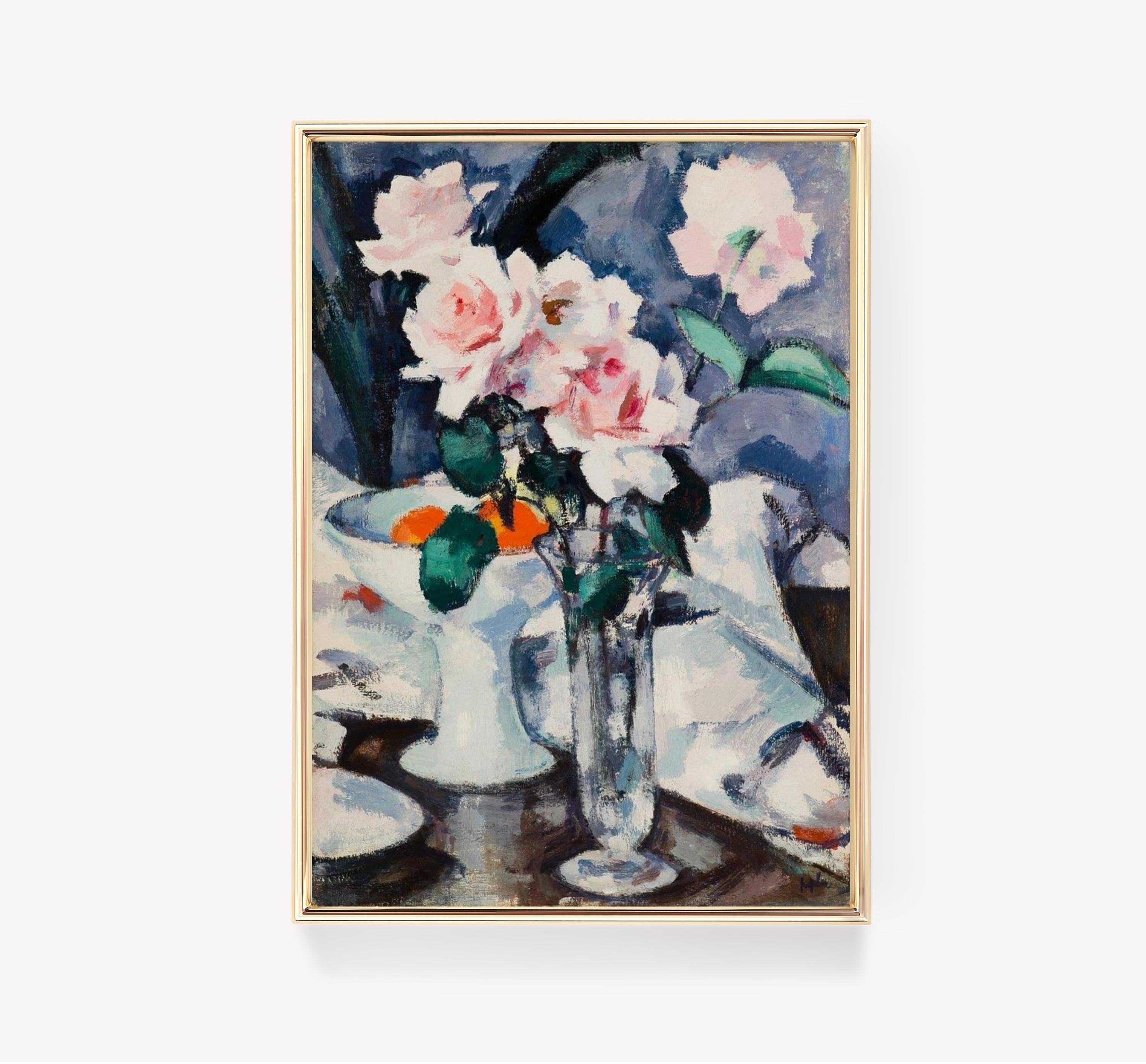 Henri Matisse Vase Of Roses Vintage Awesome Poster (No Frame) Henri Matisse Vase Of Roses Vintage Awesome Poster (No Frame)