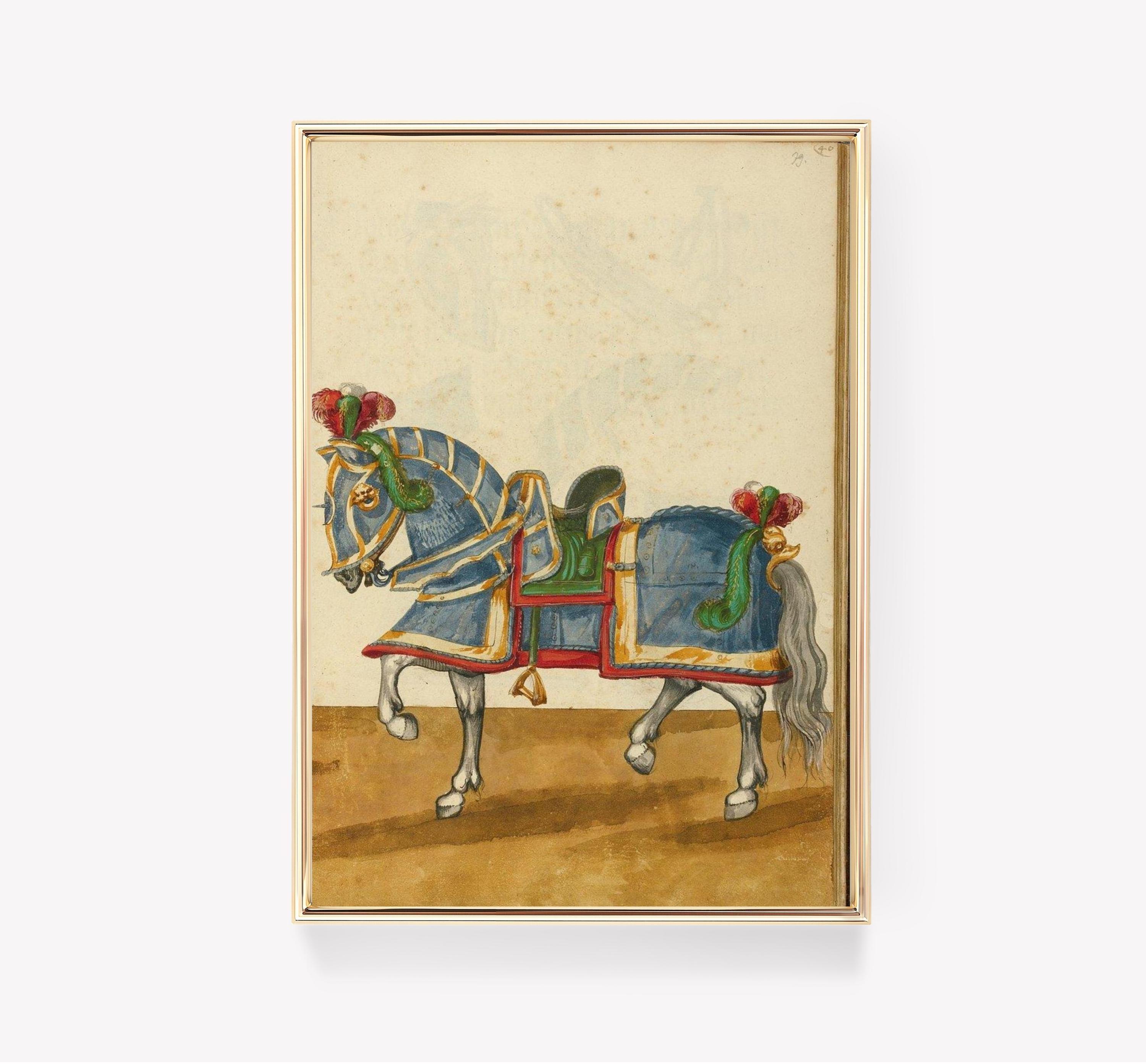 Horse In Full Caparison Art Vintage Limited Edition Posters (No Frame) Horse In Full Caparison Art Vintage Limited Edition Posters (No Frame)