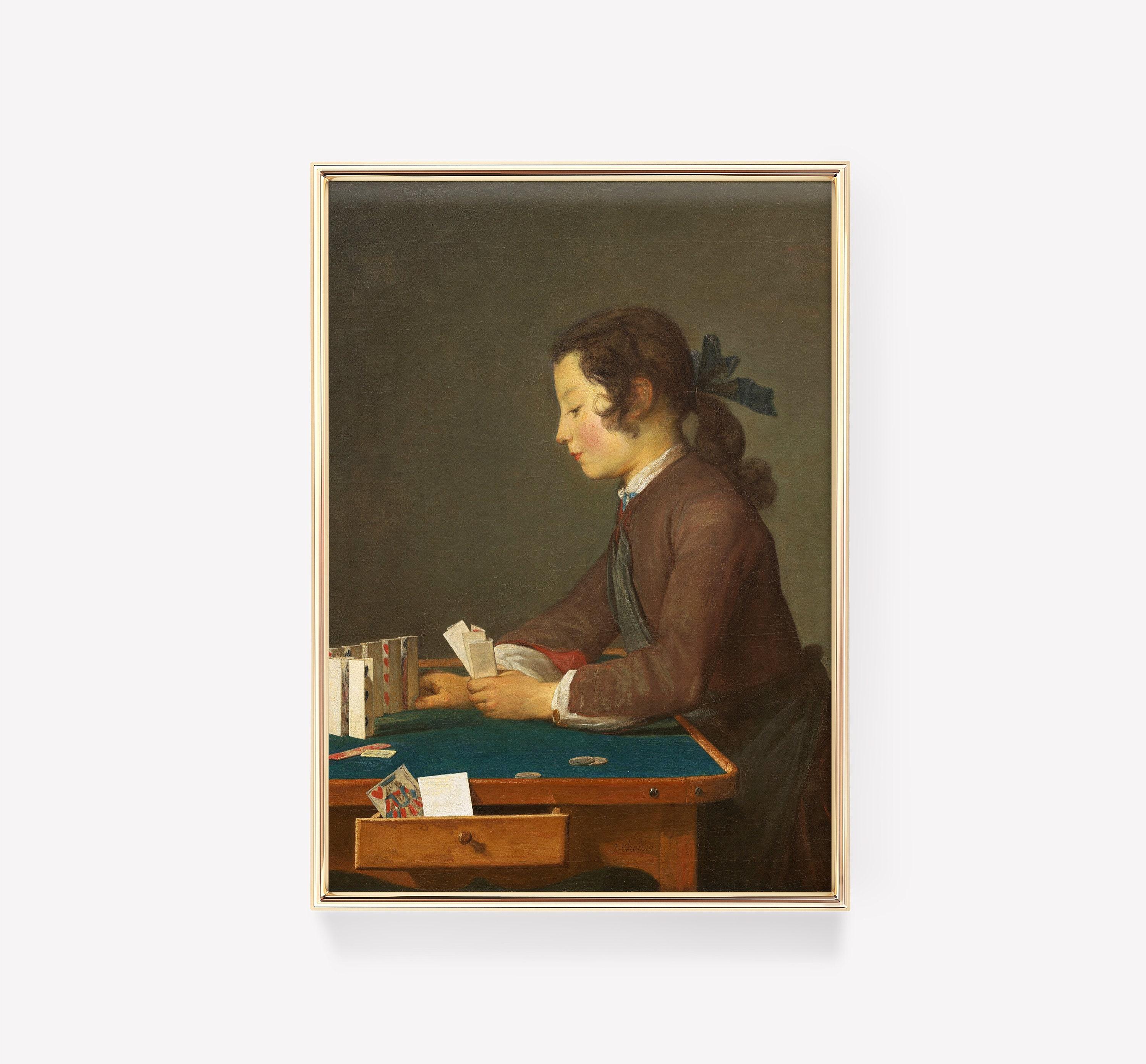 Jean Simon Chardin The House Of Cards 1737 Antique Limited Edition Posters (No Frame) Jean Simon Chardin The House Of Cards 1737 Antique Limited Edition Posters (No Frame)
