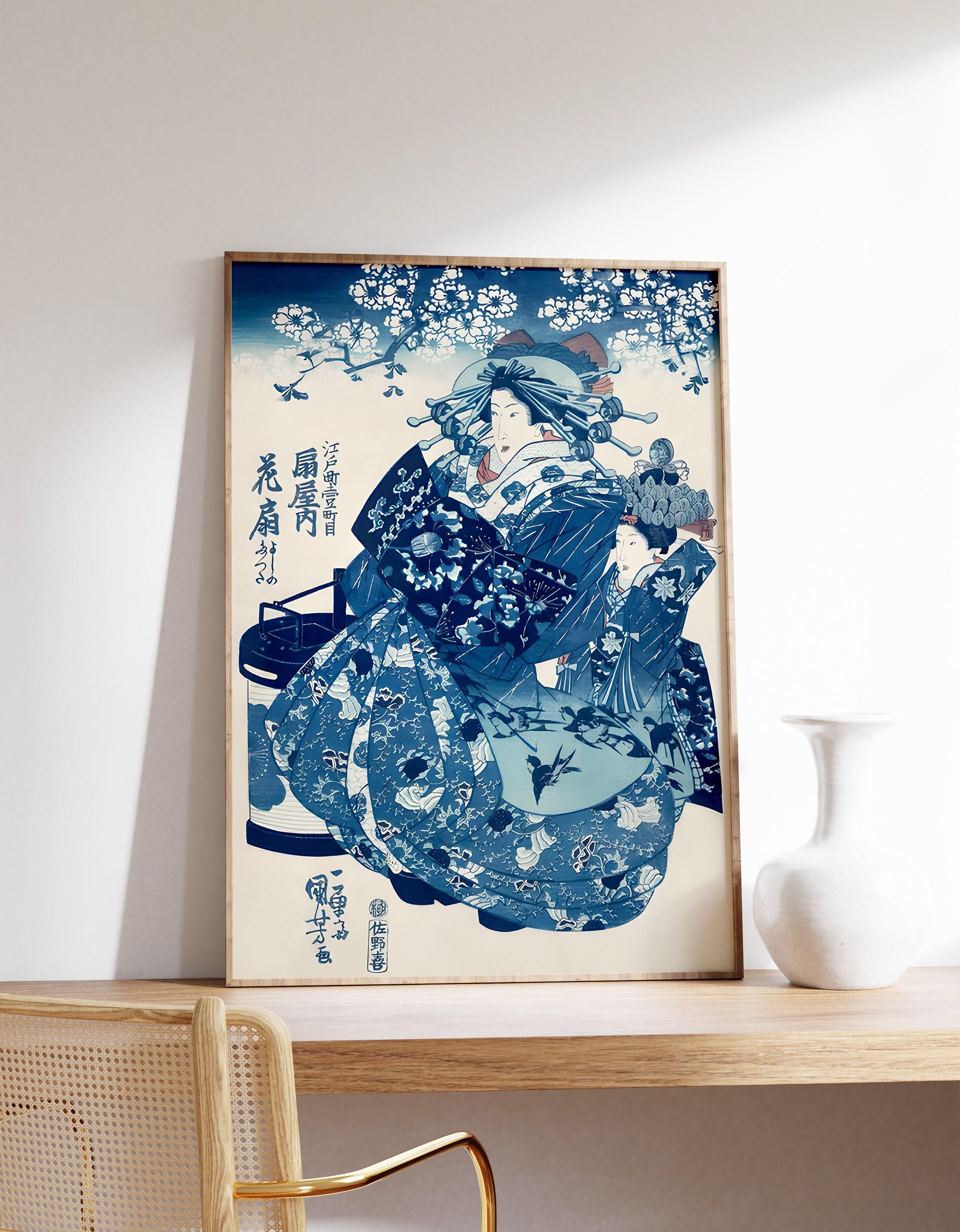 Ogiya Uchi Hanaogi By Utagawa Kuniyoshi Dark Navy Blue Art Awesome Poster (No Frame) Ogiya Uchi Hanaogi By Utagawa Kuniyoshi Dark Navy Blue Art Awesome Poster (No Frame)