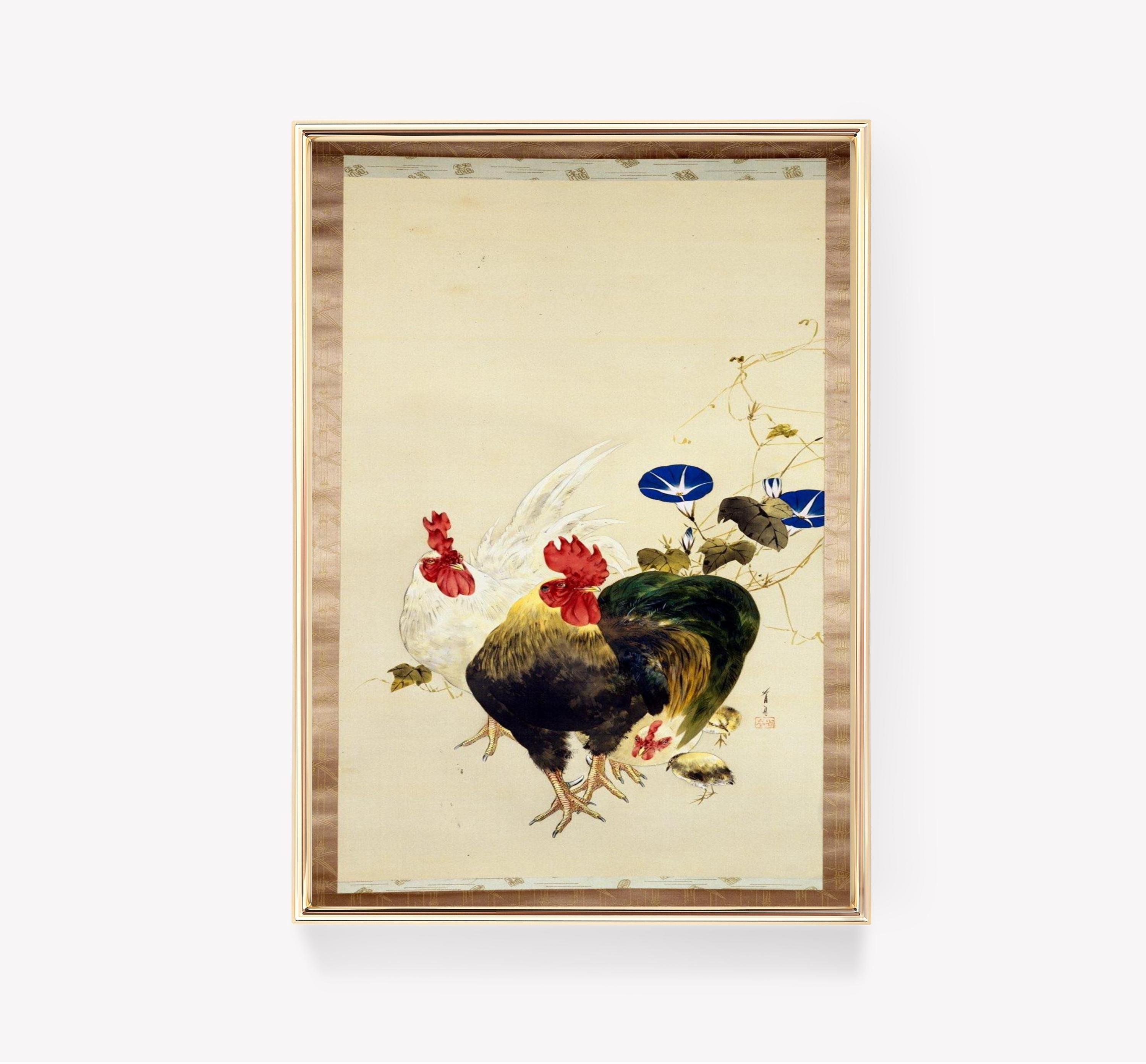 Takashi Murakami Rooster Hen Trending Style Poster (No Frame) Takashi Murakami Rooster Hen Trending Style Poster (No Frame)