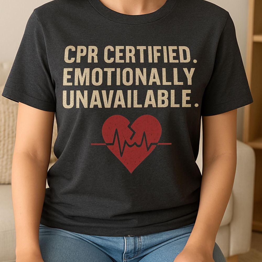 Cpr Certified Emotionally Unavailable Grunge Paramedic Dark Humor Ems Shirt Cpr Certified Emotionally Unavailable Grunge Paramedic Dark Humor Ems Shirt