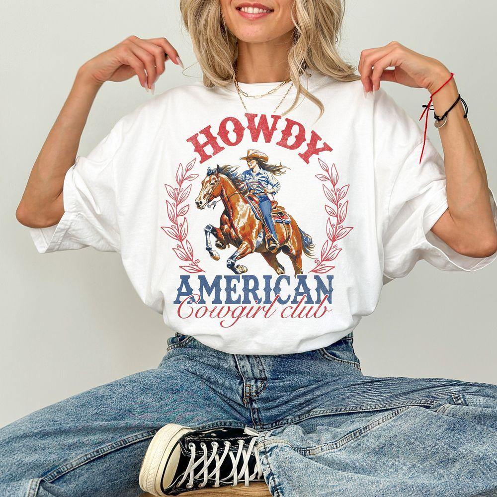 Howdy American Cowgirl Club Tshirt Howdy American Cowgirl Club Tshirt