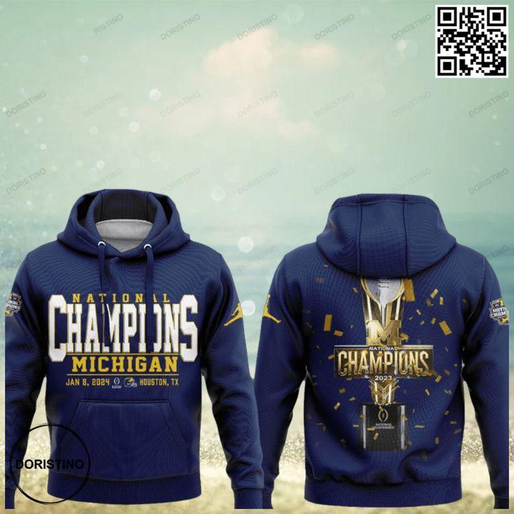 National Champions Michigan Jan 8 2024 Houston Awesome 3D Hoodie