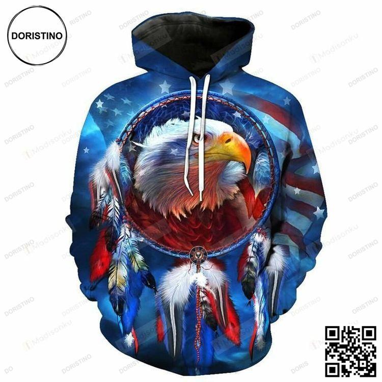 Native American Patriot Eagle 3d Awesome 3D Hoodie Native American Patriot Eagle 3d Awesome 3D Hoodie