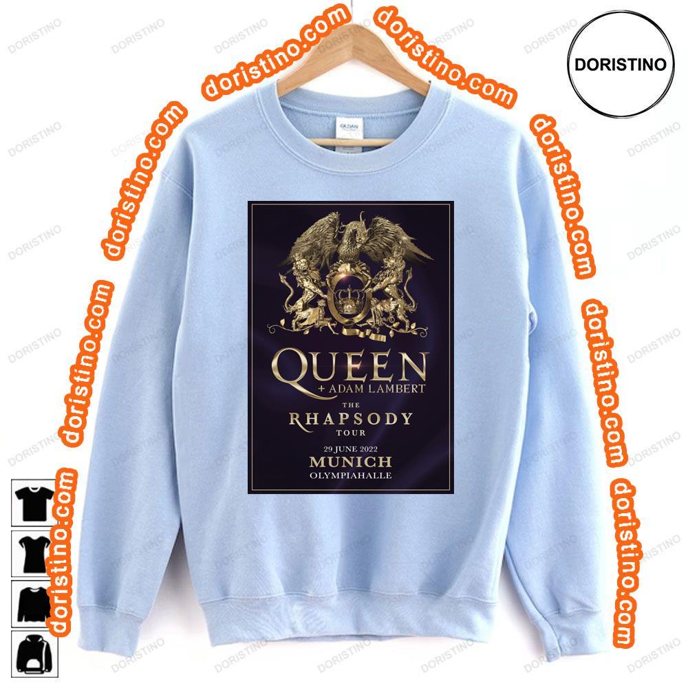 Queen Adam Lambert The Rhapsody 2022 Tour Munich Olumpiahalle Tshirt Queen Adam Lambert The Rhapsody 2022 Tour Munich Olumpiahalle Tshirt