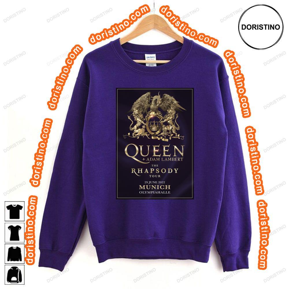 Queen Adam Lambert The Rhapsody 2022 Tour Munich Olumpiahalle Tshirt Queen Adam Lambert The Rhapsody 2022 Tour Munich Olumpiahalle Tshirt