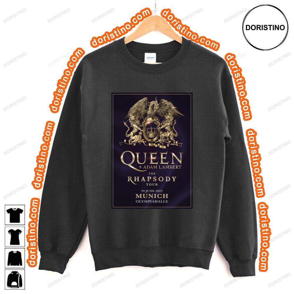 Queen Adam Lambert The Rhapsody 2022 Tour Munich Olumpiahalle Tshirt Queen Adam Lambert The Rhapsody 2022 Tour Munich Olumpiahalle Tshirt