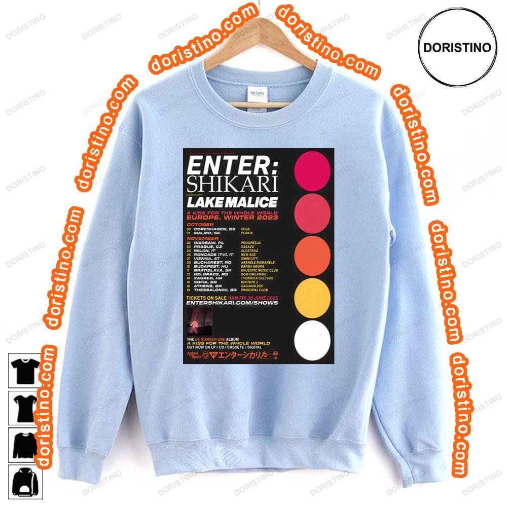 Enter Shikari A Kiss For The Whole World 2023 European Tour Tshirt Enter Shikari A Kiss For The Whole World 2023 European Tour Tshirt