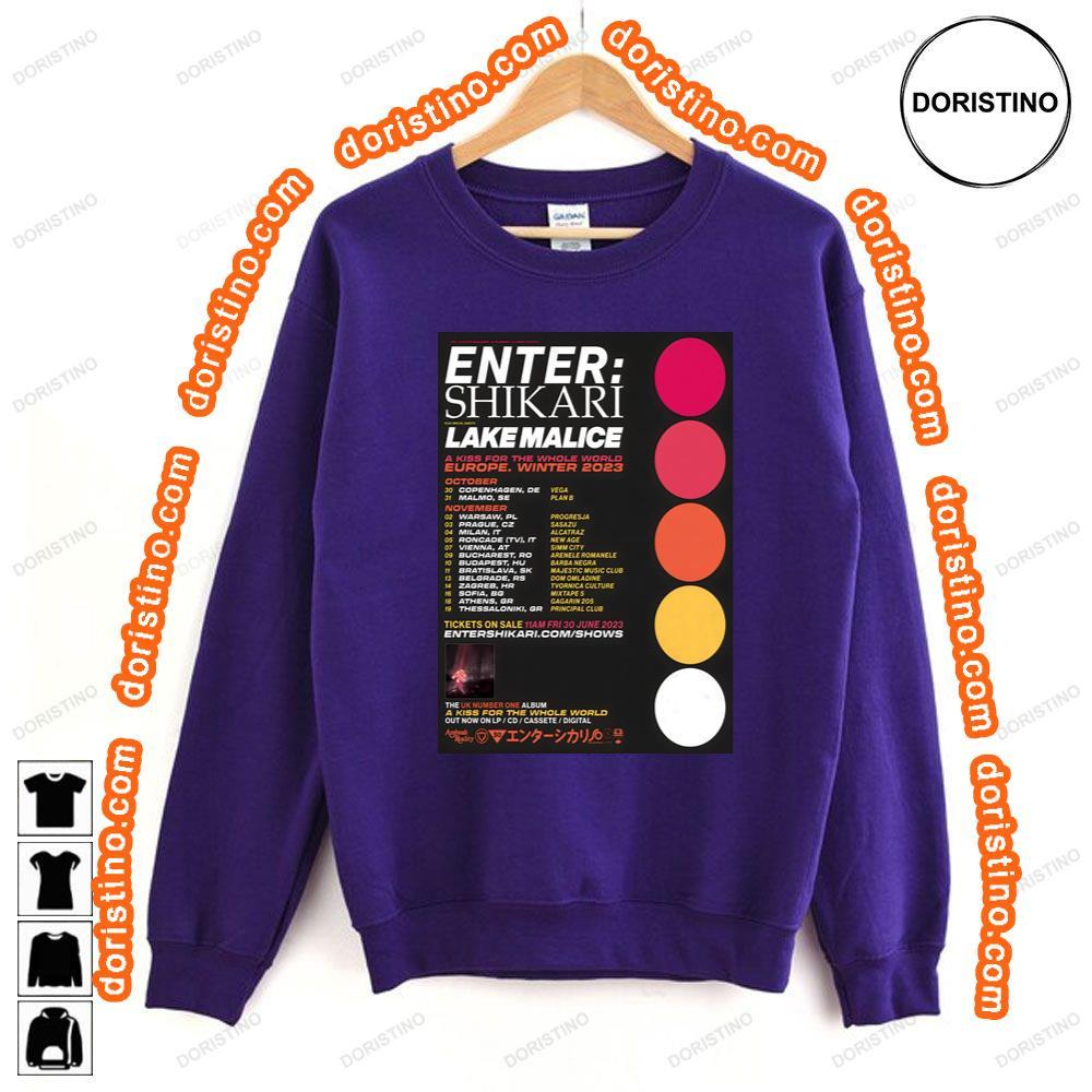 Enter Shikari A Kiss For The Whole World 2023 European Tour Tshirt Enter Shikari A Kiss For The Whole World 2023 European Tour Tshirt