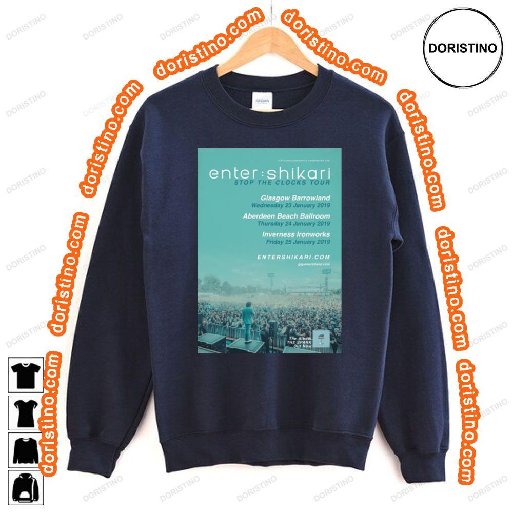 Enter Shikari Stop The Clocks Uk 2019 Tour Tshirt Enter Shikari Stop The Clocks Uk 2019 Tour Tshirt