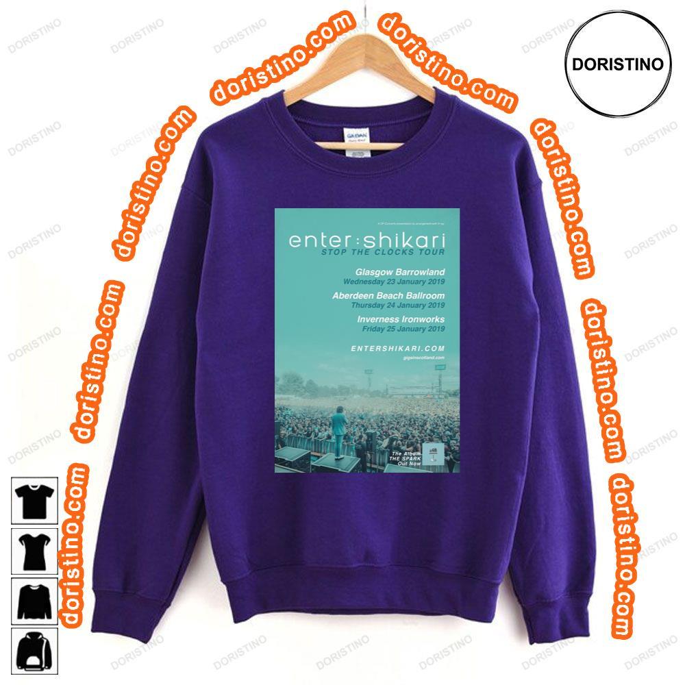 Enter Shikari Stop The Clocks Uk 2019 Tour Tshirt Enter Shikari Stop The Clocks Uk 2019 Tour Tshirt