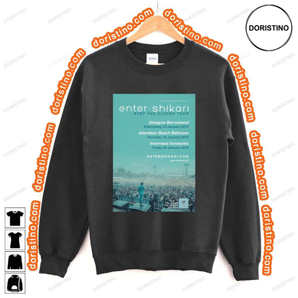 Enter Shikari Stop The Clocks Uk 2019 Tour Tshirt Enter Shikari Stop The Clocks Uk 2019 Tour Tshirt