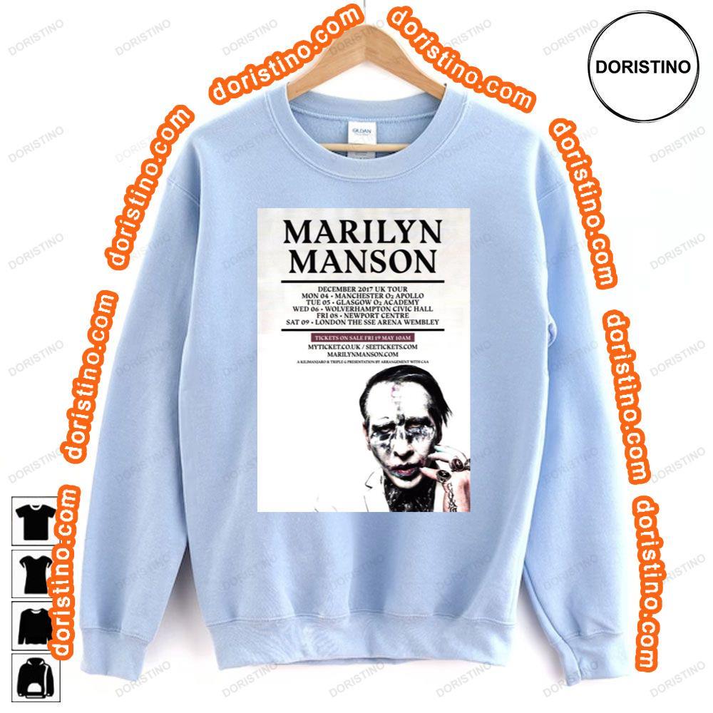 Marilyn Manson Heaven Upside Down 2017 Uk Tour Shirt Marilyn Manson Heaven Upside Down 2017 Uk Tour Shirt