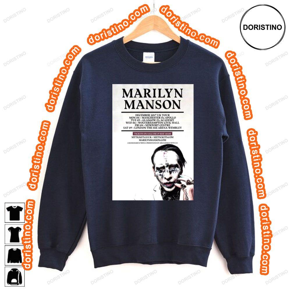 Marilyn Manson Heaven Upside Down 2017 Uk Tour Shirt Marilyn Manson Heaven Upside Down 2017 Uk Tour Shirt
