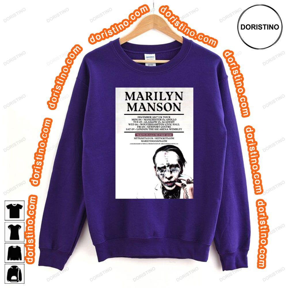 Marilyn Manson Heaven Upside Down 2017 Uk Tour Shirt Marilyn Manson Heaven Upside Down 2017 Uk Tour Shirt