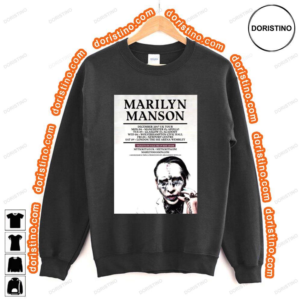 Marilyn Manson Heaven Upside Down 2017 Uk Tour Shirt Marilyn Manson Heaven Upside Down 2017 Uk Tour Shirt