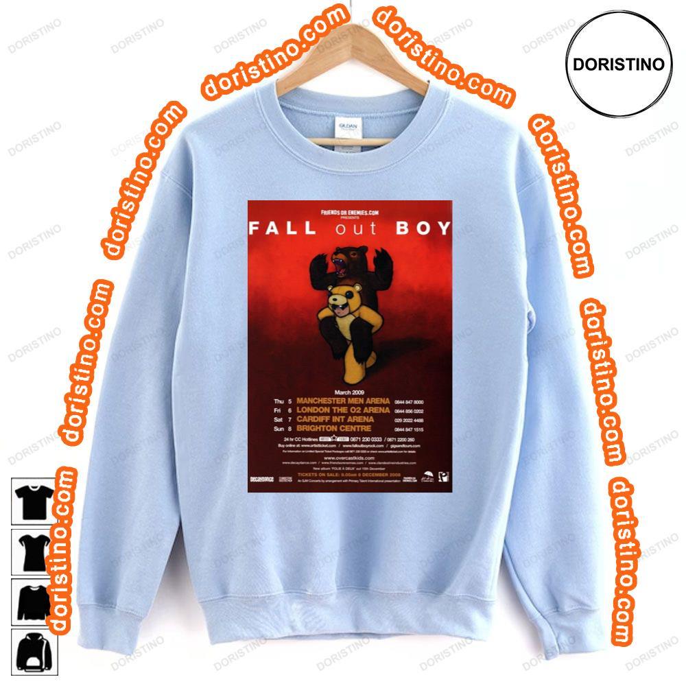 Fall Out Boy Folie Deux 2009 Uk Tour Shirt Fall Out Boy Folie Deux 2009 Uk Tour Shirt