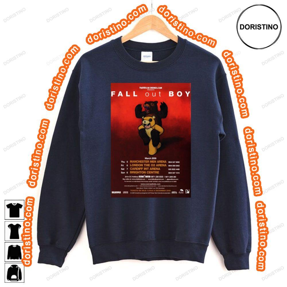 Fall Out Boy Folie Deux 2009 Uk Tour Shirt Fall Out Boy Folie Deux 2009 Uk Tour Shirt