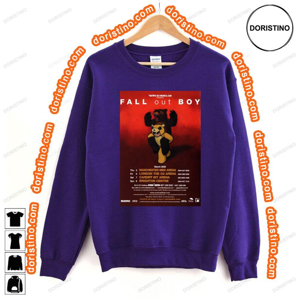 Fall Out Boy Folie Deux 2009 Uk Tour Shirt Fall Out Boy Folie Deux 2009 Uk Tour Shirt