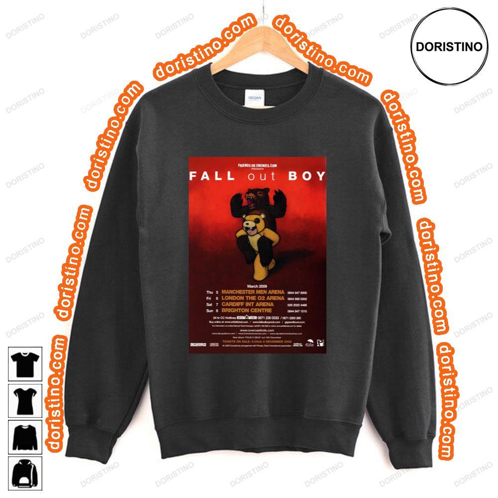 Fall Out Boy Folie Deux 2009 Uk Tour Shirt Fall Out Boy Folie Deux 2009 Uk Tour Shirt