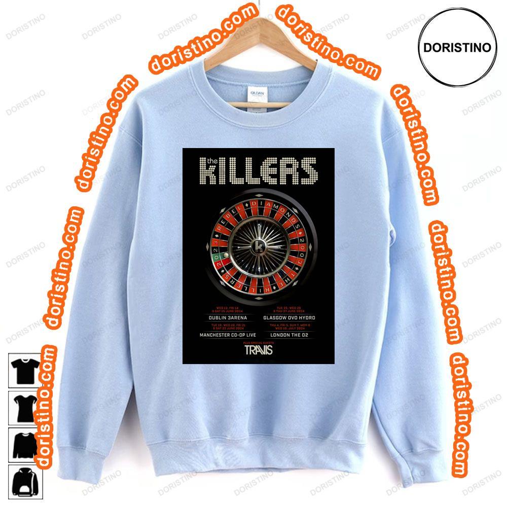 The Killers Rebel Diamonds 2024 Uk Ireland Tour Tshirt The Killers Rebel Diamonds 2024 Uk Ireland Tour Tshirt