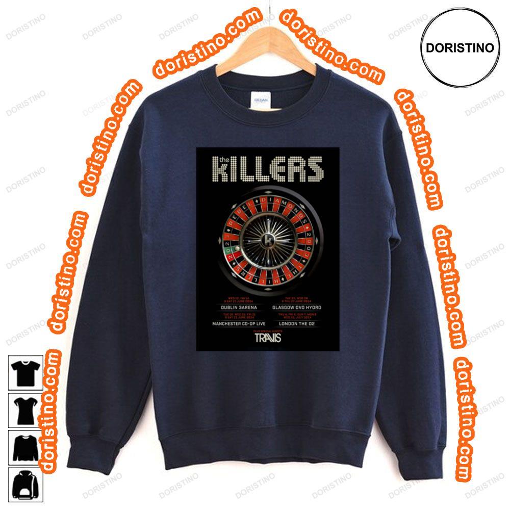 The Killers Rebel Diamonds 2024 Uk Ireland Tour Tshirt The Killers Rebel Diamonds 2024 Uk Ireland Tour Tshirt