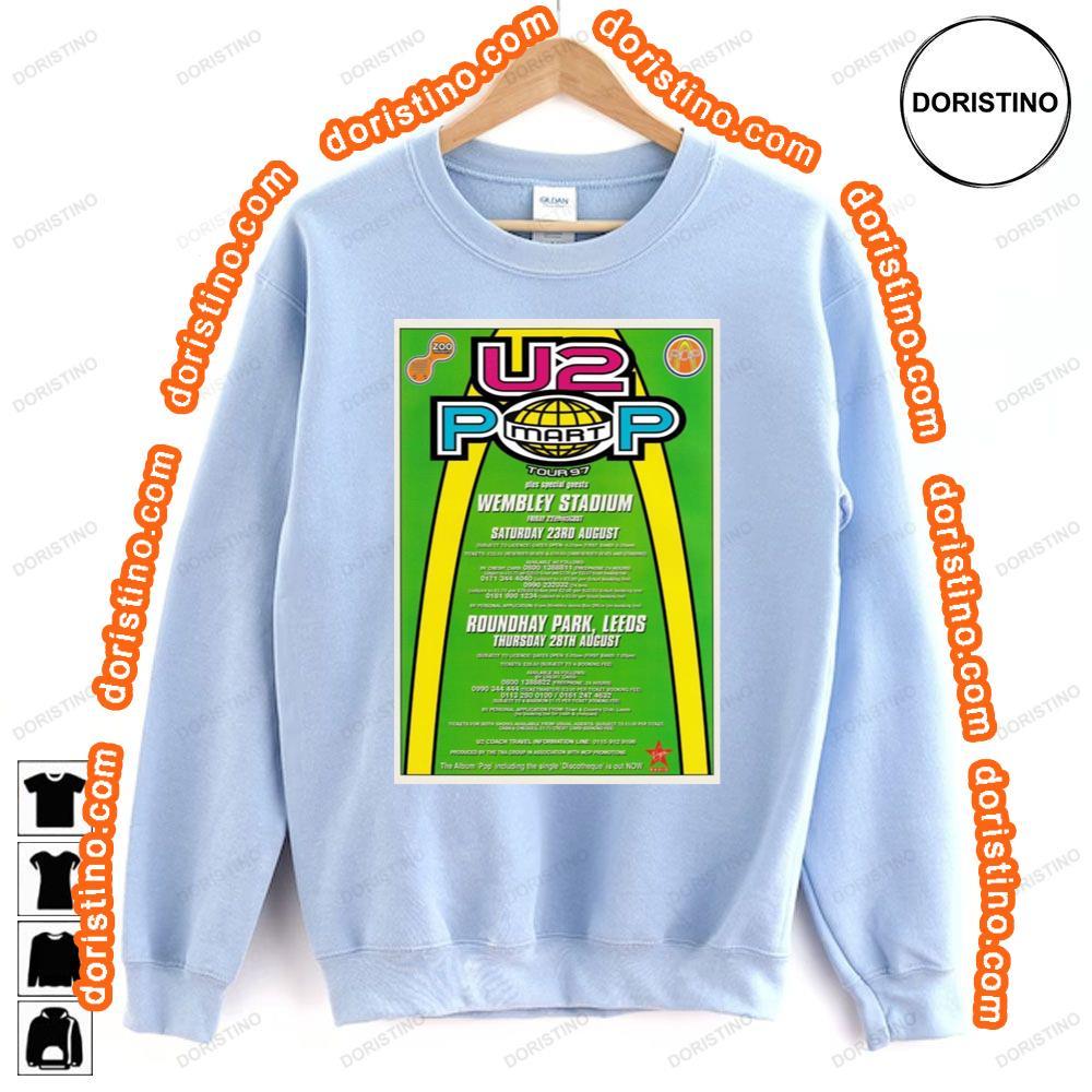 U2 Wembley Stadium 2223 August 1997 Popmart Uk Tour Shirt U2 Wembley Stadium 2223 August 1997 Popmart Uk Tour Shirt