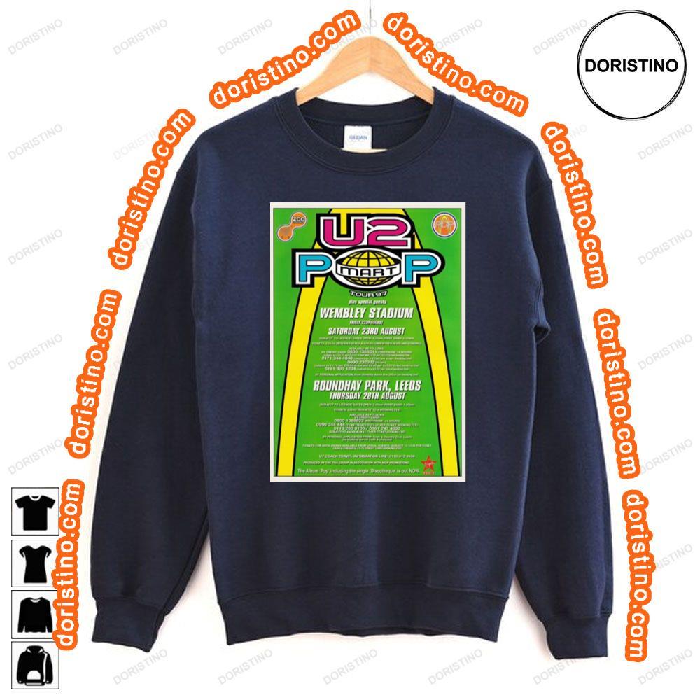 U2 Wembley Stadium 2223 August 1997 Popmart Uk Tour Shirt U2 Wembley Stadium 2223 August 1997 Popmart Uk Tour Shirt
