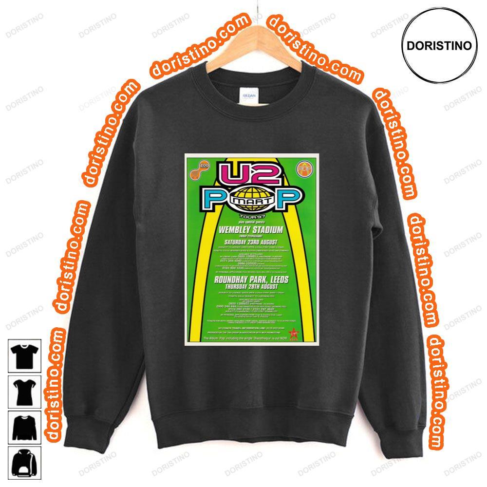 U2 Wembley Stadium 2223 August 1997 Popmart Uk Tour Shirt U2 Wembley Stadium 2223 August 1997 Popmart Uk Tour Shirt
