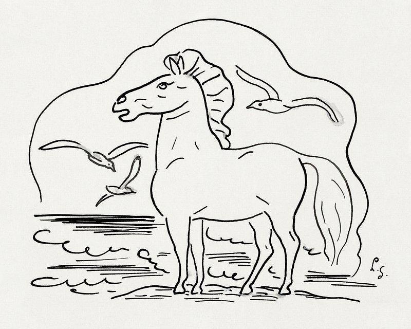 Horse Bird Abstract Art Pablo Picasso Vintage Limited Edition Posters (No Frame) Horse Bird Abstract Art Pablo Picasso Vintage Limited Edition Posters (No Frame)