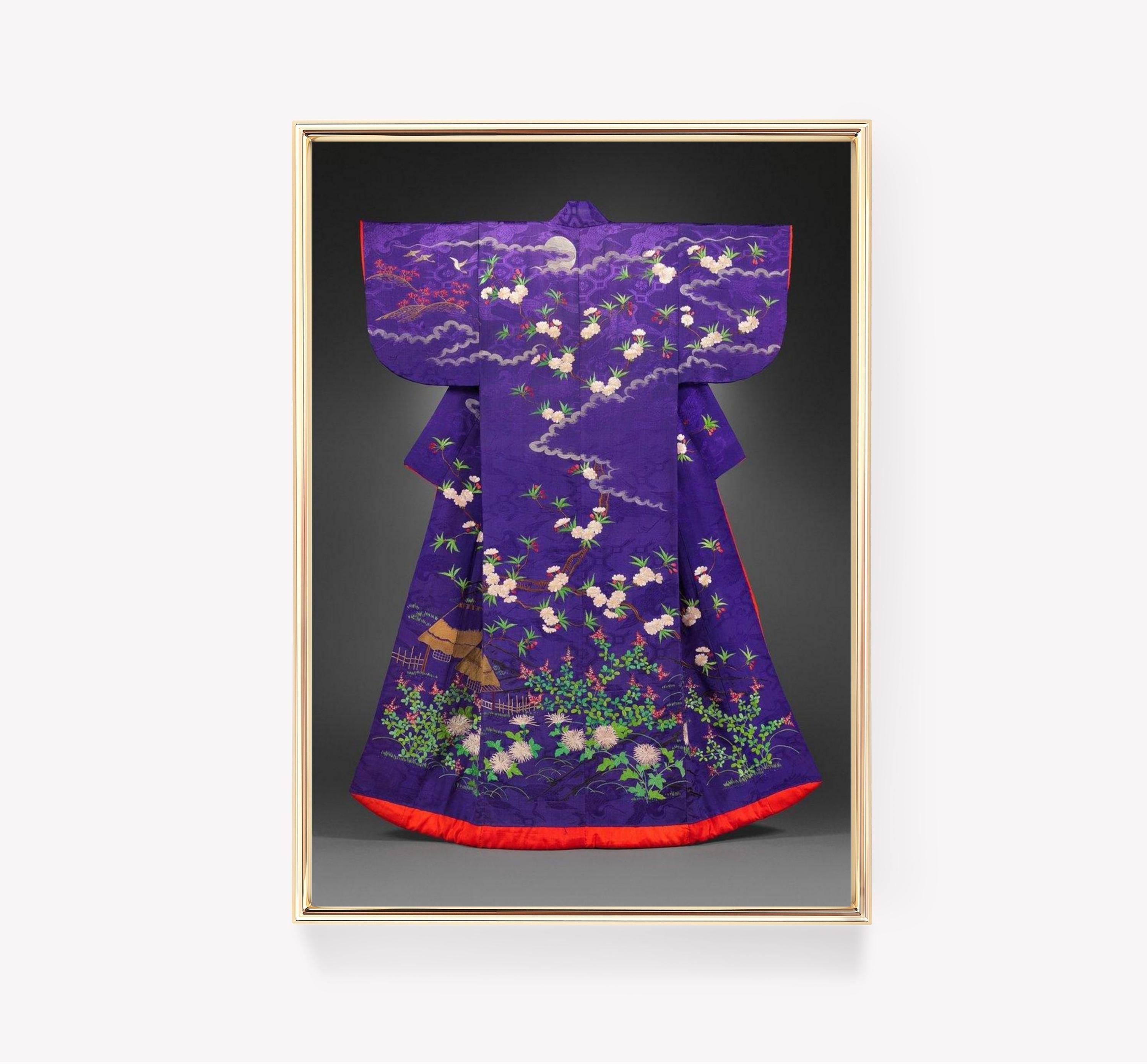 Japanese Kimono Art Floral Nature Trending Style Poster (No Frame) Japanese Kimono Art Floral Nature Trending Style Poster (No Frame)