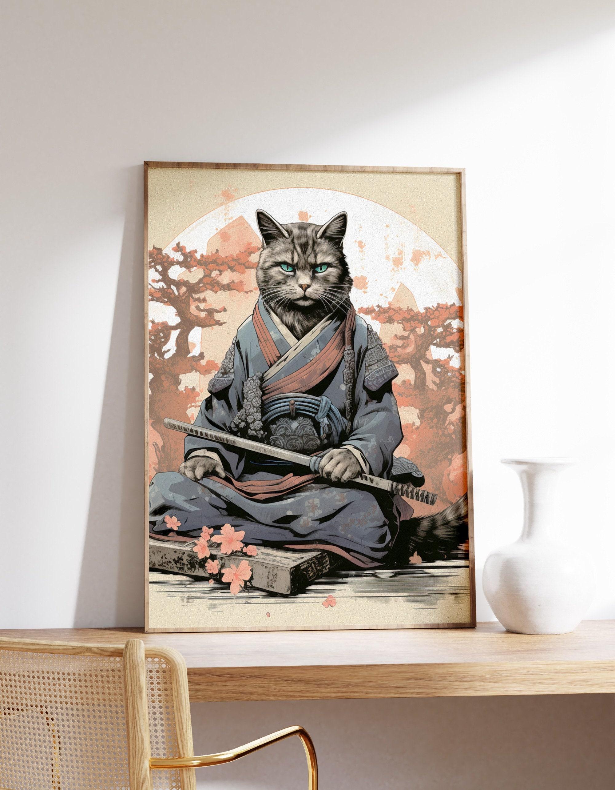 Japanese Samurai Cat 10 Trending Style Poster (No Frame) Japanese Samurai Cat 10 Trending Style Poster (No Frame)