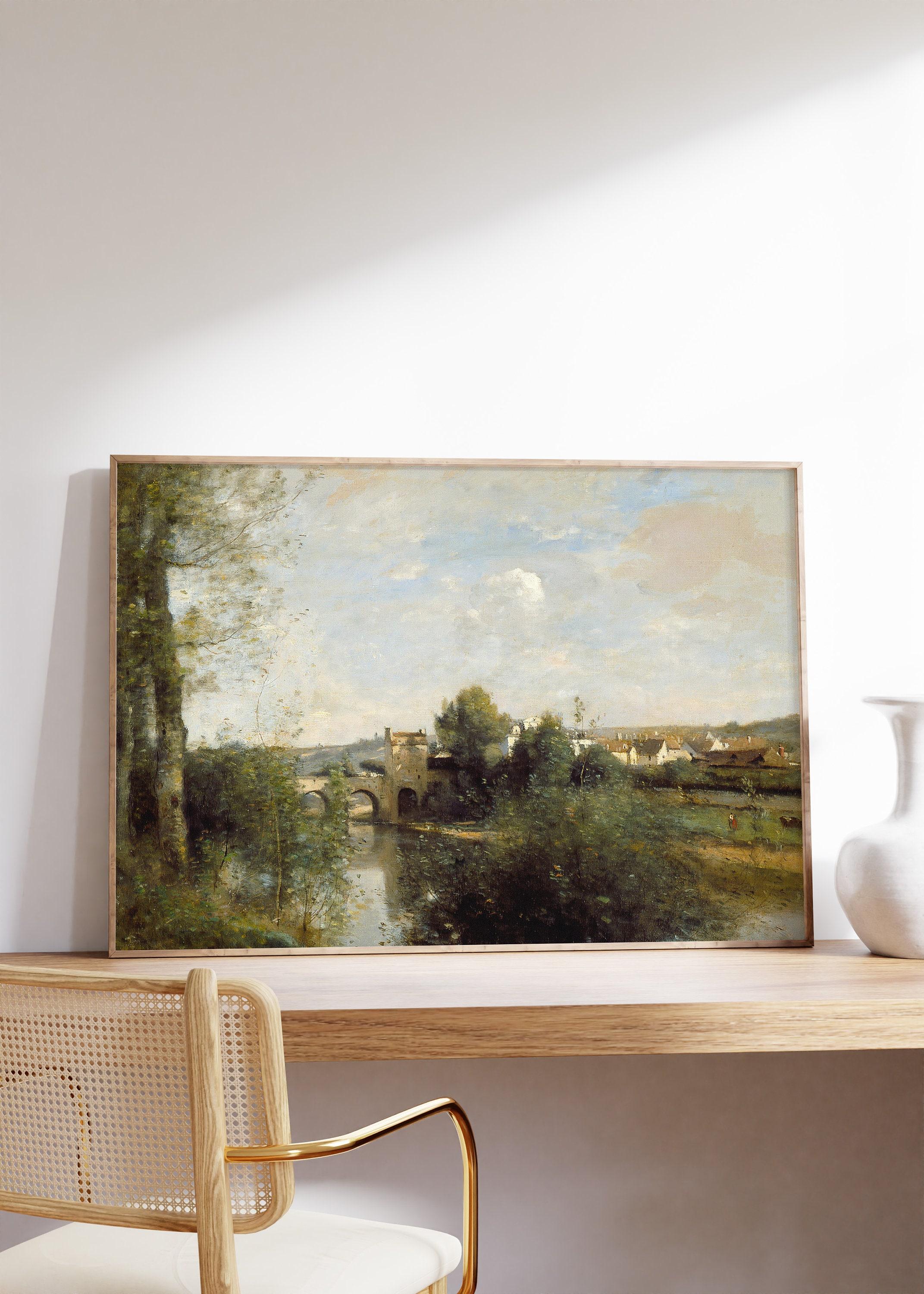 Jean Baptiste Camille Corot Seine And Old Bridge At Limay 1872 Vintage Awesome Poster (No Frame) Jean Baptiste Camille Corot Seine And Old Bridge At Limay 1872 Vintage Awesome Poster (No Frame)