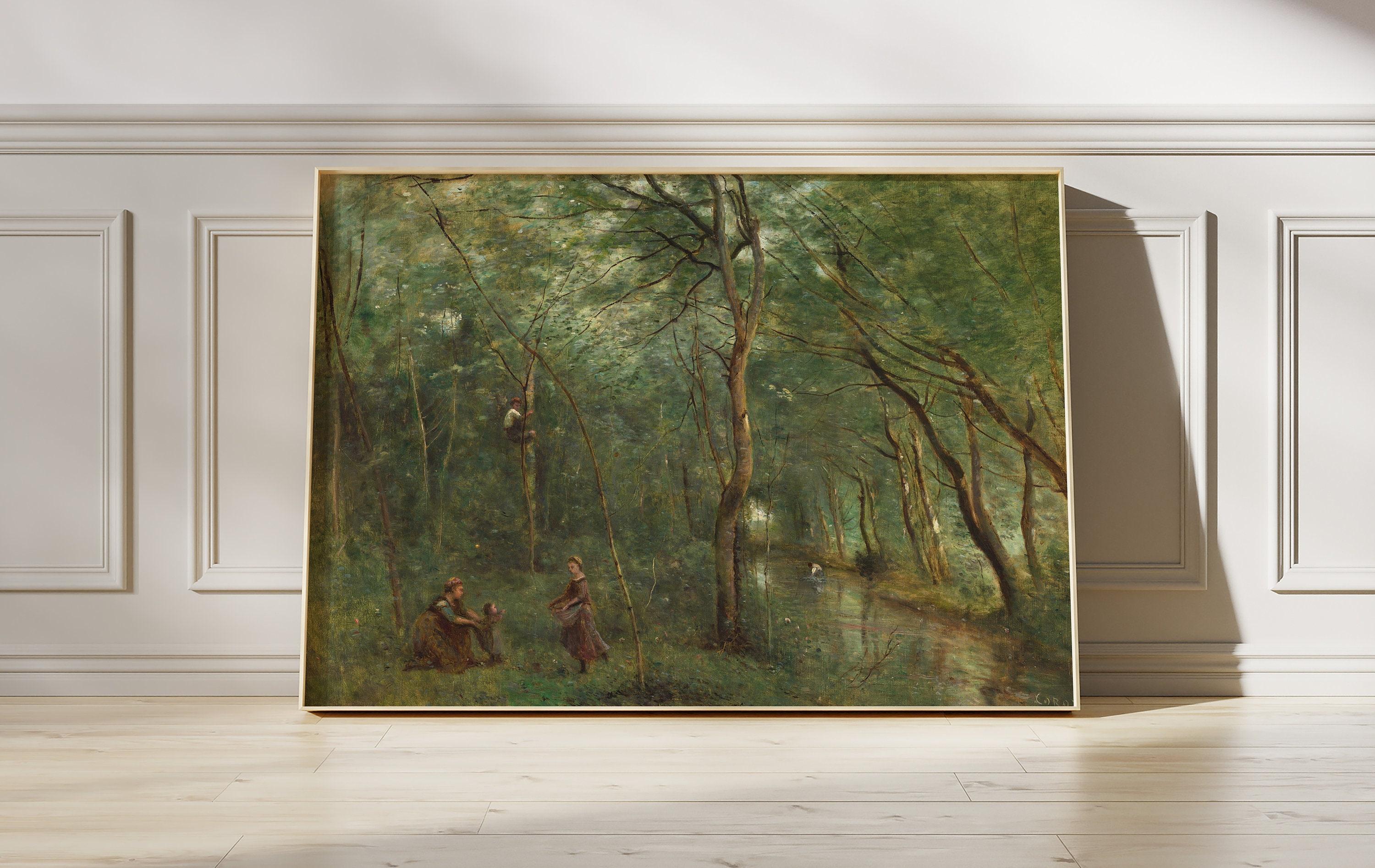 Jean Baptiste Camille Corot The Eel Gatherers 1860 Vintage Limited Edition Posters (No Frame) Jean Baptiste Camille Corot The Eel Gatherers 1860 Vintage Limited Edition Posters (No Frame)