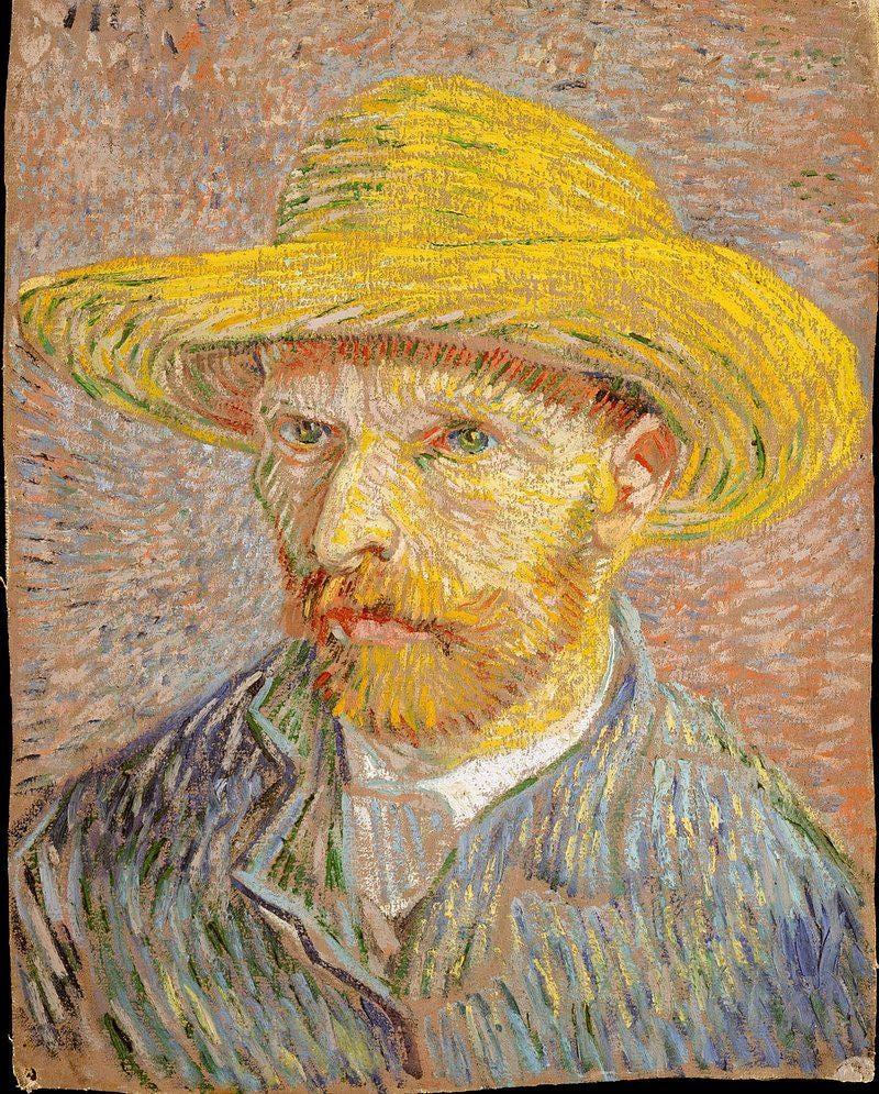 Vincent Van Gogh Portrait Straw Hat Limited Edition Posters (No Frame) Vincent Van Gogh Portrait Straw Hat Limited Edition Posters (No Frame)