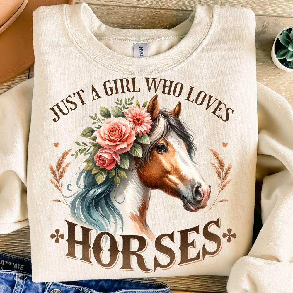 Just A Girl Who Loves Horses 3 Awesome Shirt Just A Girl Who Loves Horses 3 Awesome Shirt