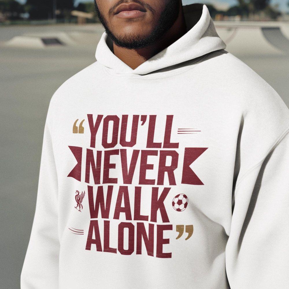 Liverpool Quote Design Youll Never Walk Alone Football Tshirt Liverpool Quote Design Youll Never Walk Alone Football Tshirt