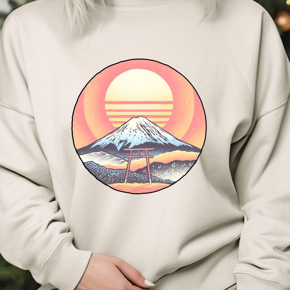 Mount Fuji Sunset Aesthetic Japan Torii Gate Shirt Mount Fuji Sunset Aesthetic Japan Torii Gate Shirt