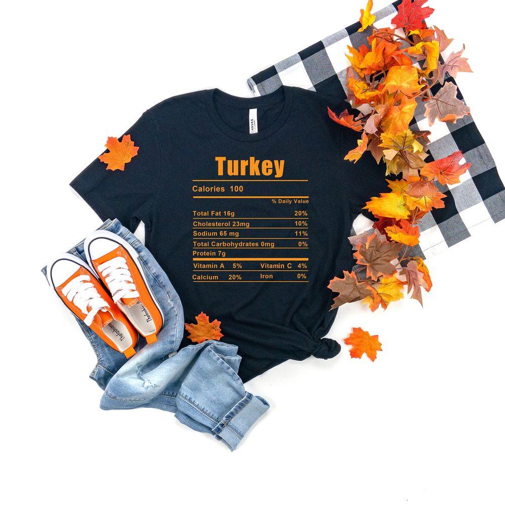 Nutrition Thanksgiving Food Tshirt Nutrition Thanksgiving Food Tshirt