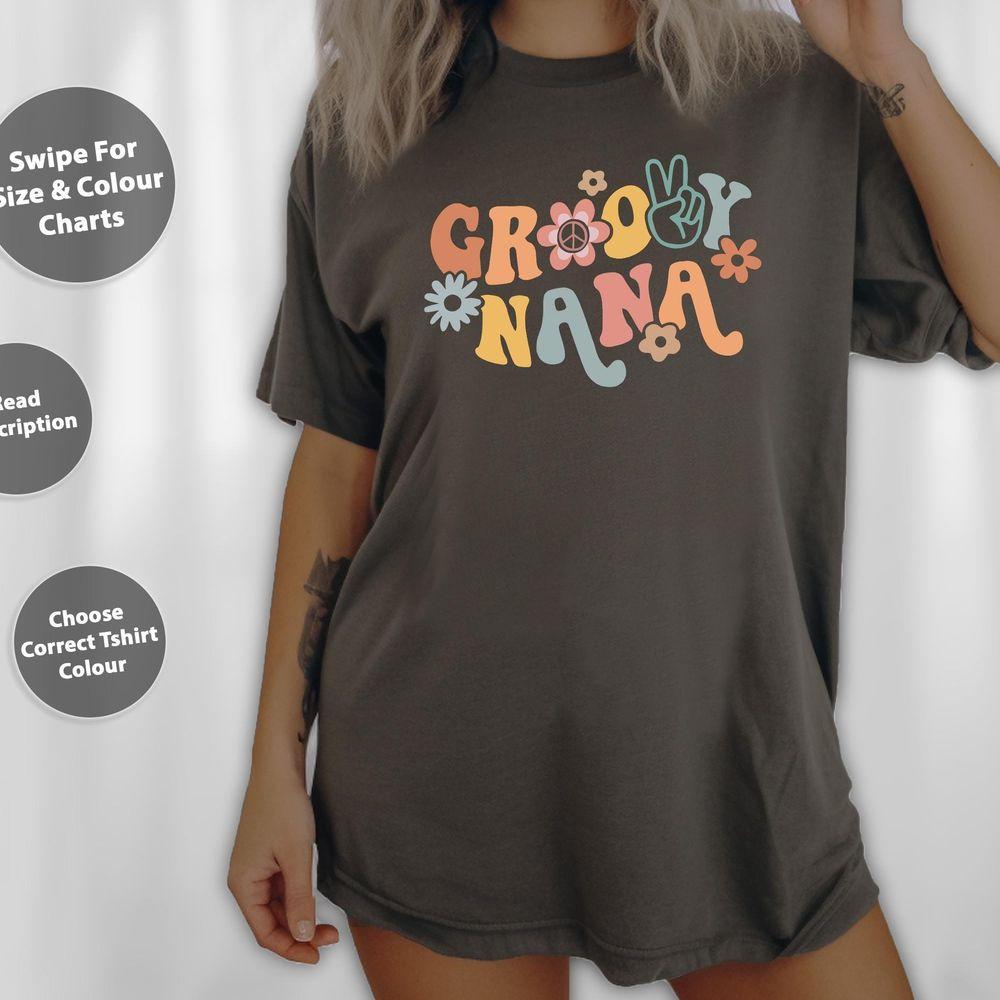 Retro Groovy Nana Matching Family 1st Birthday Party Shirt Retro Groovy Nana Matching Family 1st Birthday Party Shirt