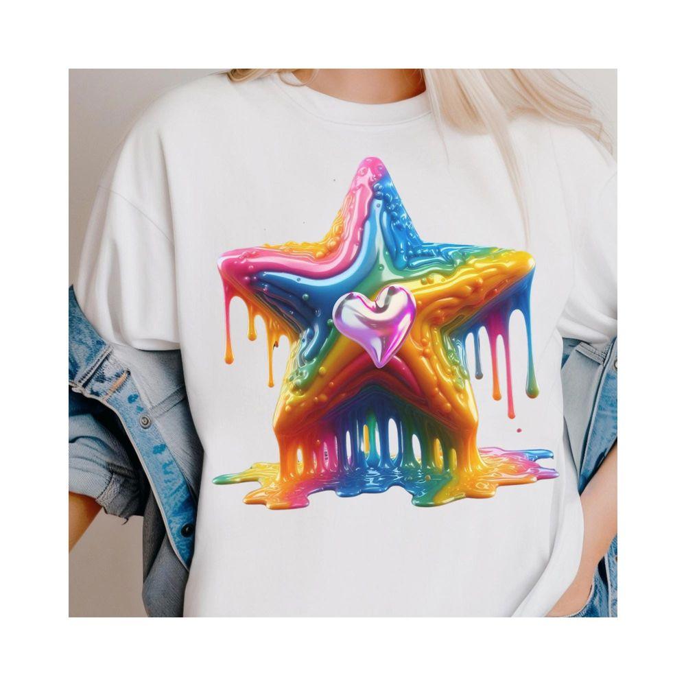 Star Star Drip Heart Girly Awesome Shirt