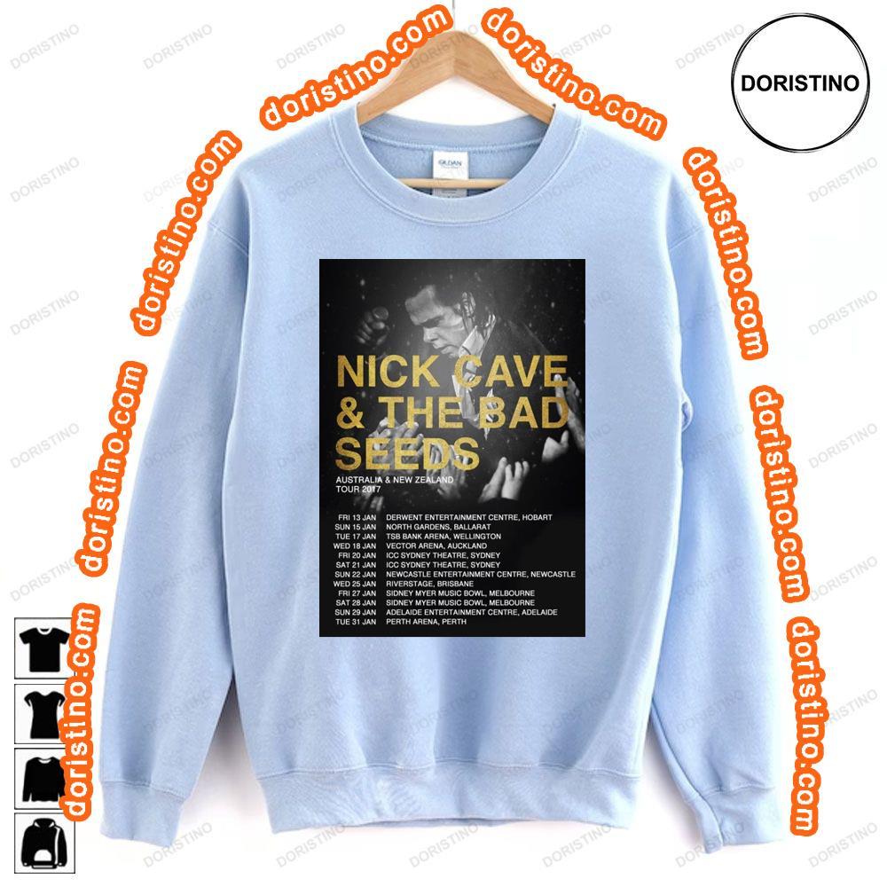 Nick Cave The Bad Seeds Australia New Zealand 2017 Tour Shirt Nick Cave The Bad Seeds Australia New Zealand 2017 Tour Shirt